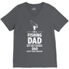 i'm a fishing dad   daddy V-Neck Tee