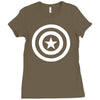 capitan america sticker vinyl decal Ladies Fitted T-Shirt