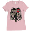 ribcage and heart Ladies Fitted T-Shirt