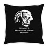 without a moustache einstein proud hirsute mustachioed grooming Throw Pillow