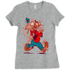 the flying spaghoofy monster Ladies Fitted T-Shirt