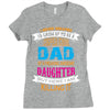Super Cool Dad Of A Freaking Awesome Daughter Ladies Fitted T-Shirt