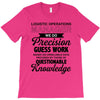 logistic operator manager we do precision guess work based on unreliab T-Shirt