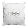eat,sleep,game Throw Pillow