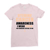 Uterine Cancer Awareness I Wear Peach For Some Special To Me Ladies Fitted T-Shirt