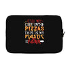 cut into pizzas Laptop sleeve