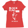 black flag Ladies Fitted T-Shirt