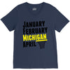 January February Michigan April - March Madness Basketball V-Neck Tee