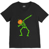 pumpkin skeleton dabbing V-Neck Tee