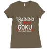 dragon ball z t shirt, train insaiyan t shirt training to beat goku dr Ladies Fitted T-Shirt
