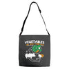 vegetables are what food eats Adjustable Strap Totes
