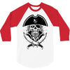 skull with beard 3/4 Sleeve Shirt