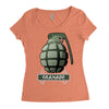 hand grenade military army Women's Triblend Scoop T-shirt