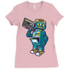 robot kicks Ladies Fitted T-Shirt