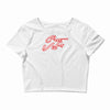 c'est la vie neon slogan Crop Top