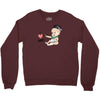 Cute Baby Painter's Dad Love Crewneck Sweatshirt