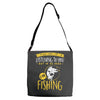 fishing in my head! Adjustable Strap Totes