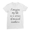 i imagine my life as a series of musical numbers Ladies Fitted T-Shirt