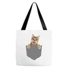 Cat Pocket Tote Bags