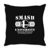 Smash University Throw Pillow