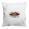 October Peeking Out Baby Boy Throw Pillow