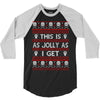 emo gothic ugly christmas sweater. 3/4 Sleeve Shirt