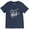 dw drum music instrument logo V-Neck Tee
