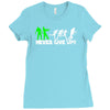 zombie never give up fun Ladies Fitted T-Shirt