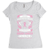 Never Underestimate The Strength Of A Breast Cancer Warrior Women's Triblend Scoop T-shirt
