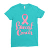 breast cancer pink ribbon Ladies Fitted T-Shirt