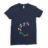 Baby Colorful Foot Ladies Fitted T-Shirt