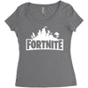 fortnite logo Women's Triblend Scoop T-shirt