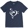 music heart rock baseball V-Neck Tee