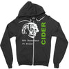 albert einstein theory of 7% proof geeky science cider scrumpy drinkin Zipper Hoodie