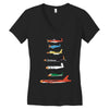 angry planes Women's V-Neck T-Shirt