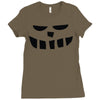 smiling teeth pumpkin face Ladies Fitted T-Shirt