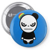 angry panda rainbow Pin-back button