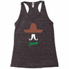 ladies sombrero  funny retro mexico mustache designer Racerback Tank