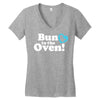 Bun in the Oven with Heart Baby Boy Women's V-Neck T-Shirt