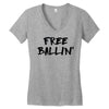 free ballin Women's V-Neck T-Shirt