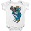 robot kicks Baby Onesie