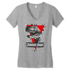 jurassic park raptor natural Women's V-Neck T-Shirt