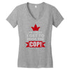 frisk cop leo police wife Women's V-Neck T-Shirt