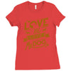 me love my dog Ladies Fitted T-Shirt