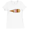 quadruple dip towe Ladies Fitted T-Shirt