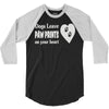 dogs leave paw prints on your heart 3/4 Sleeve Shirt