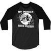my pointer rides shotgun 3/4 Sleeve Shirt