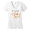 my favorite season is pumpkin spice Women's V-Neck T-Shirt