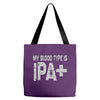 original blood type ipa positive craft beer Tote Bags