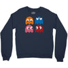 cool retro 80s pacman ghosts video games Crewneck Sweatshirt
